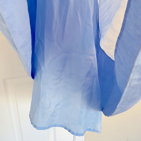 Donna Karan Vintage DKNY Pure 100% Silk Sky Blue Wrap Skirt - Picture 11 of 17